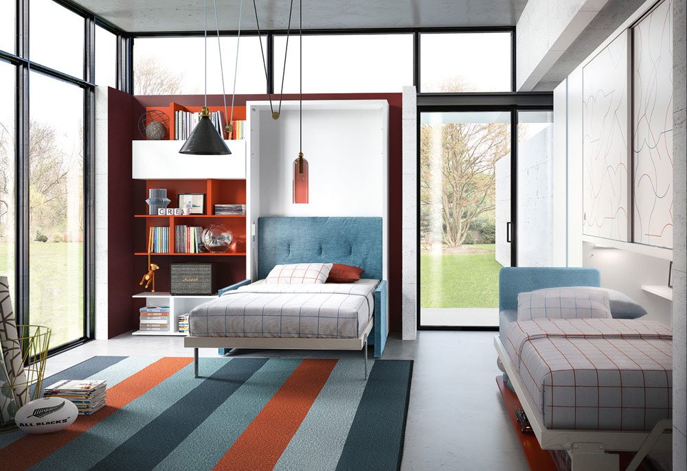 Camerette moderne e funzionali per bambini e ragazzi: configurazioni, tipologie, colori 3 dimensioni minime cameretta