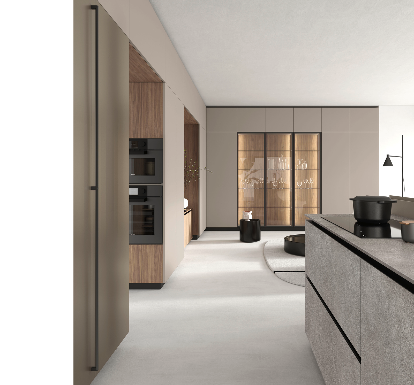 Dettaglio apertura gola della cucina M2 Petra