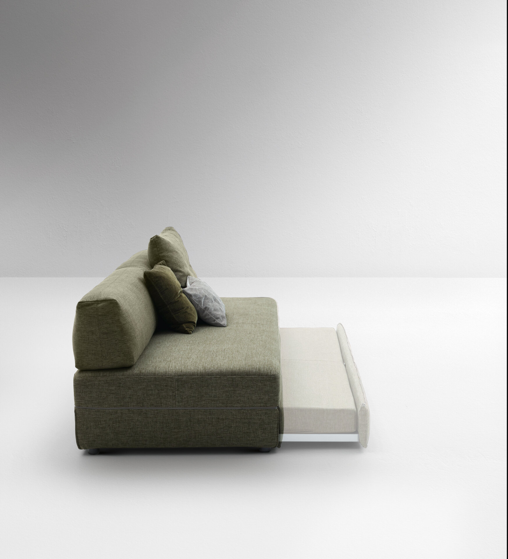 Divano letto Sanders con base dalle linee pulite
