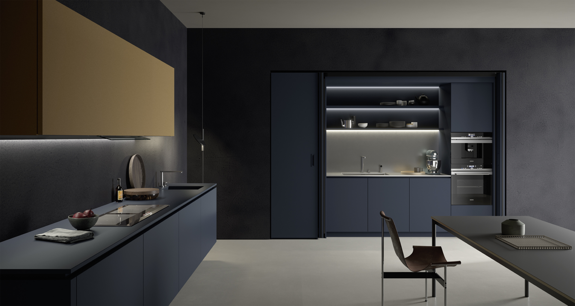 Particolare presa comoda per apertura basi cucina M2 Goccia