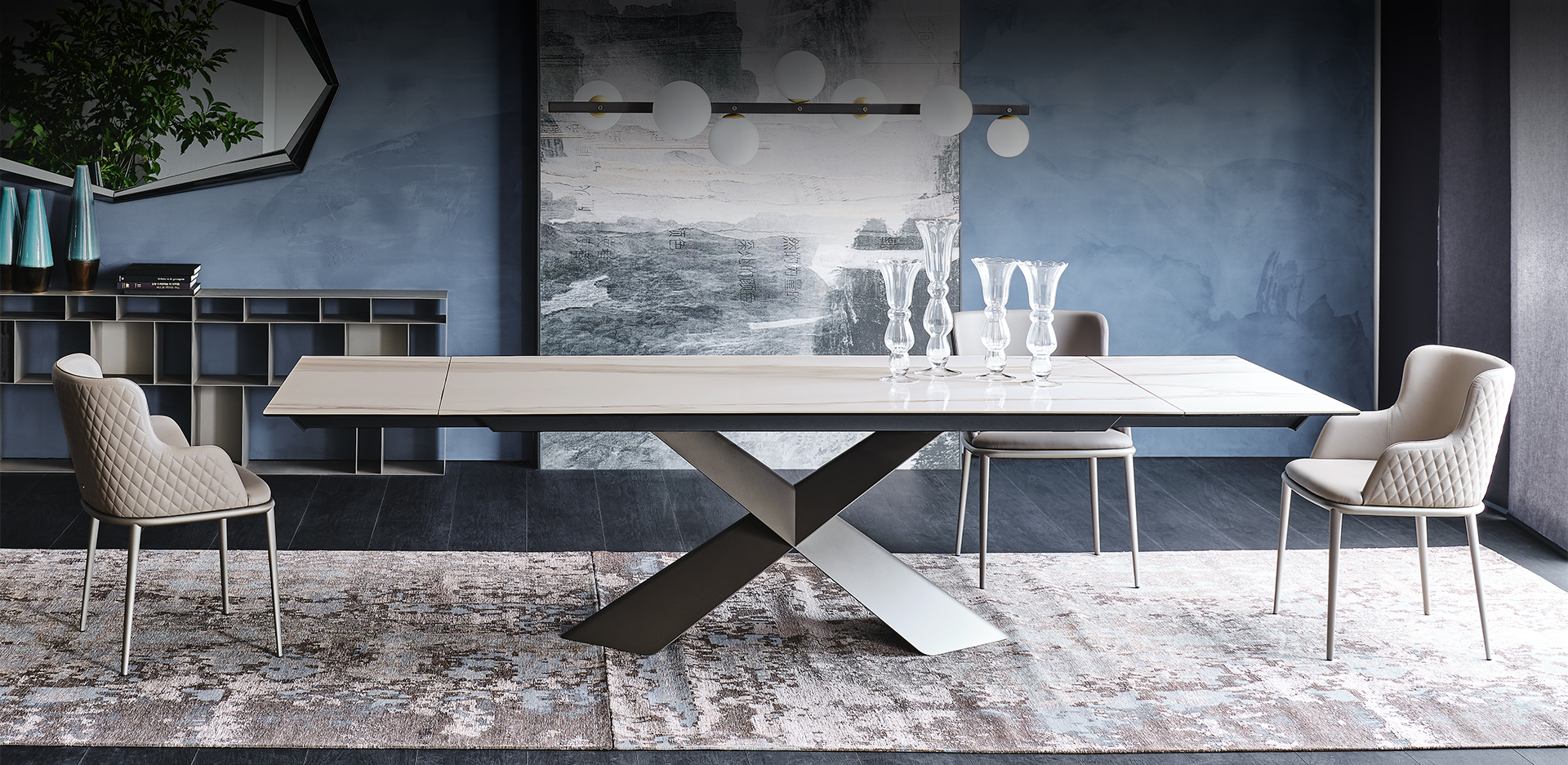 Tavolo TYRON Keramik Drive in ambiente cucina moderno