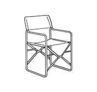 Sedia pieghevole April vista laterale