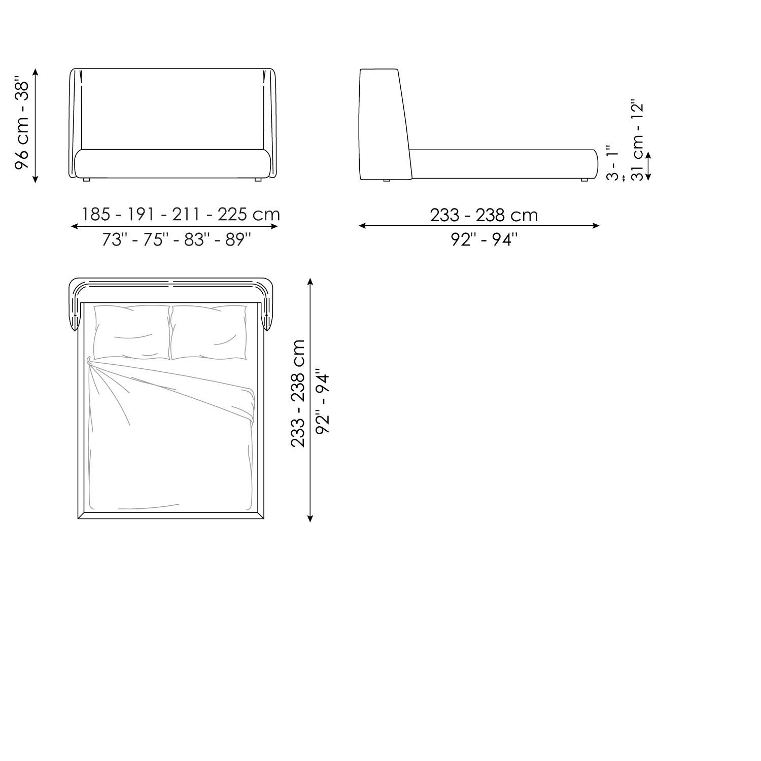 Letto matrimoniale Basket Bonaldo