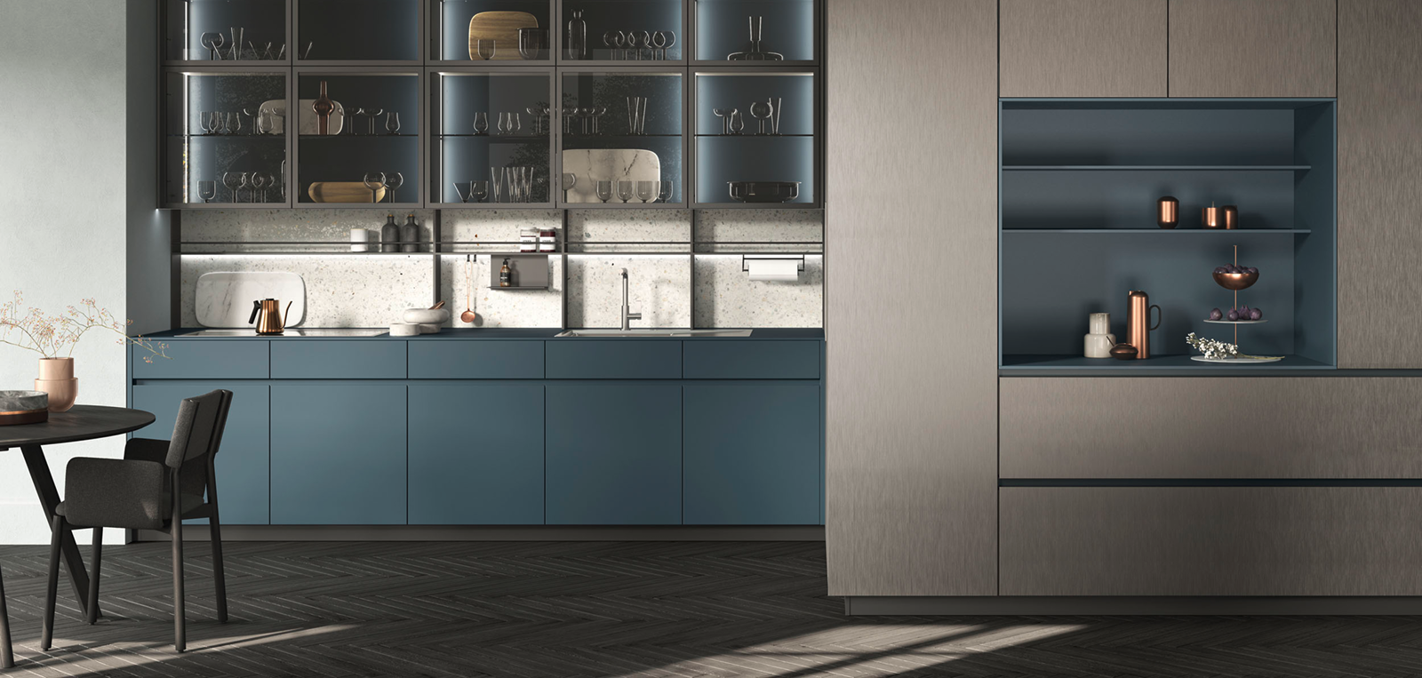Copertina cucina M2 Petra con design moderno e gola continua
