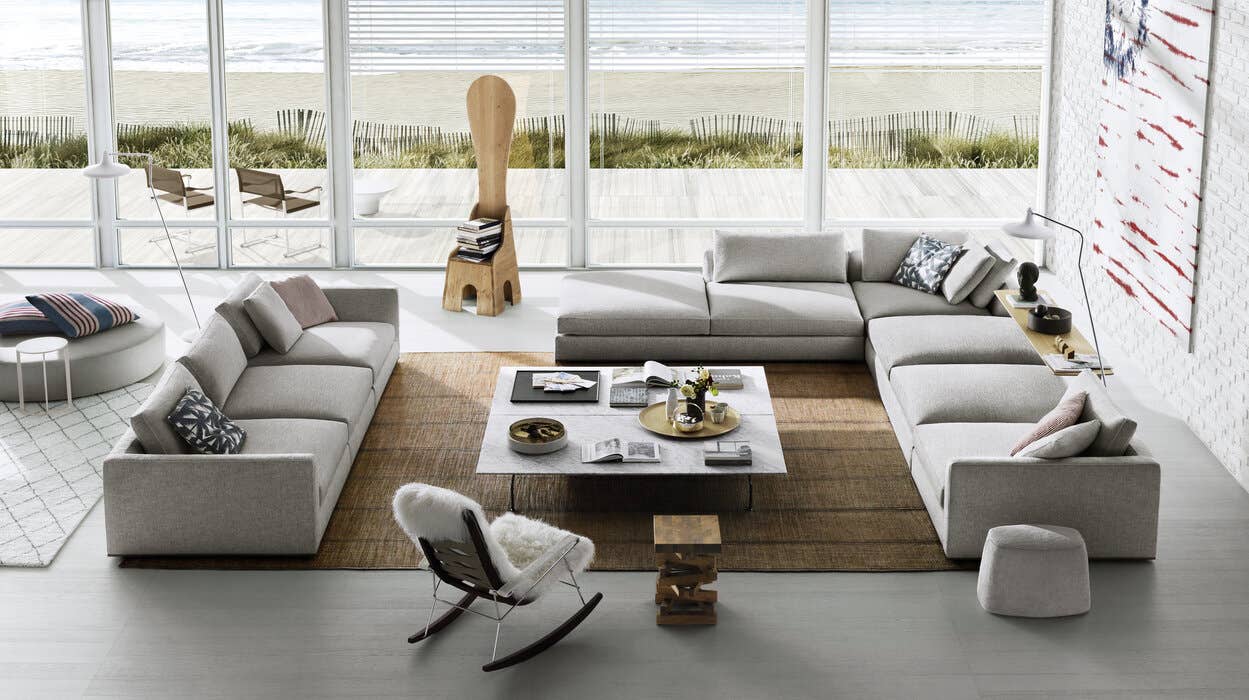 Dettaglio elementi componibili del divano Richard