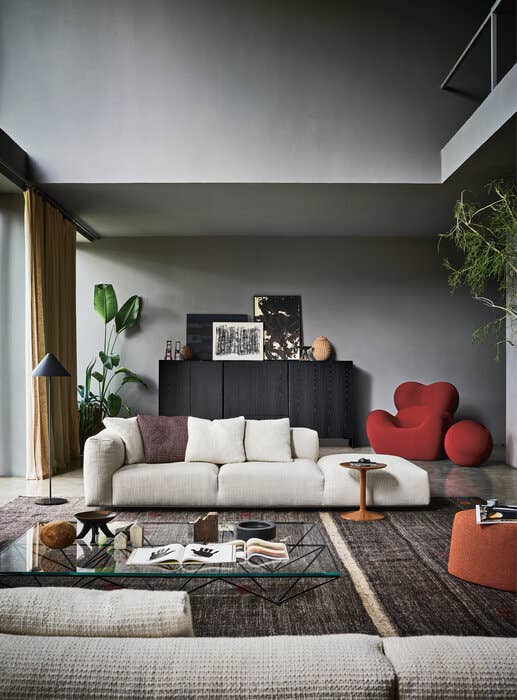 Dettaglio schienale imbottito divano Dambodue