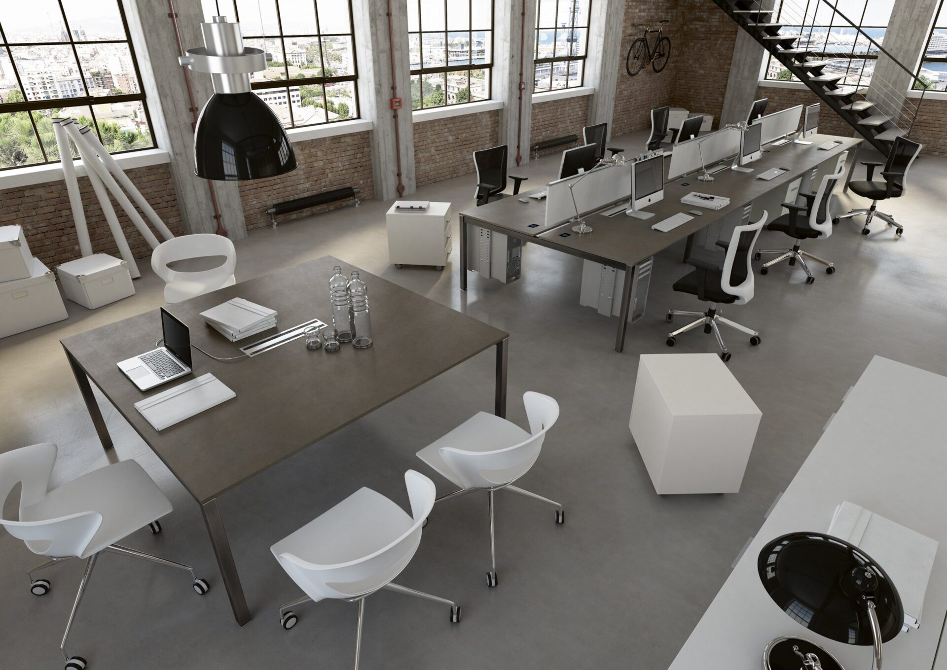 Dettaglio tavolo meeting KS LIGHT in ambiente ufficio