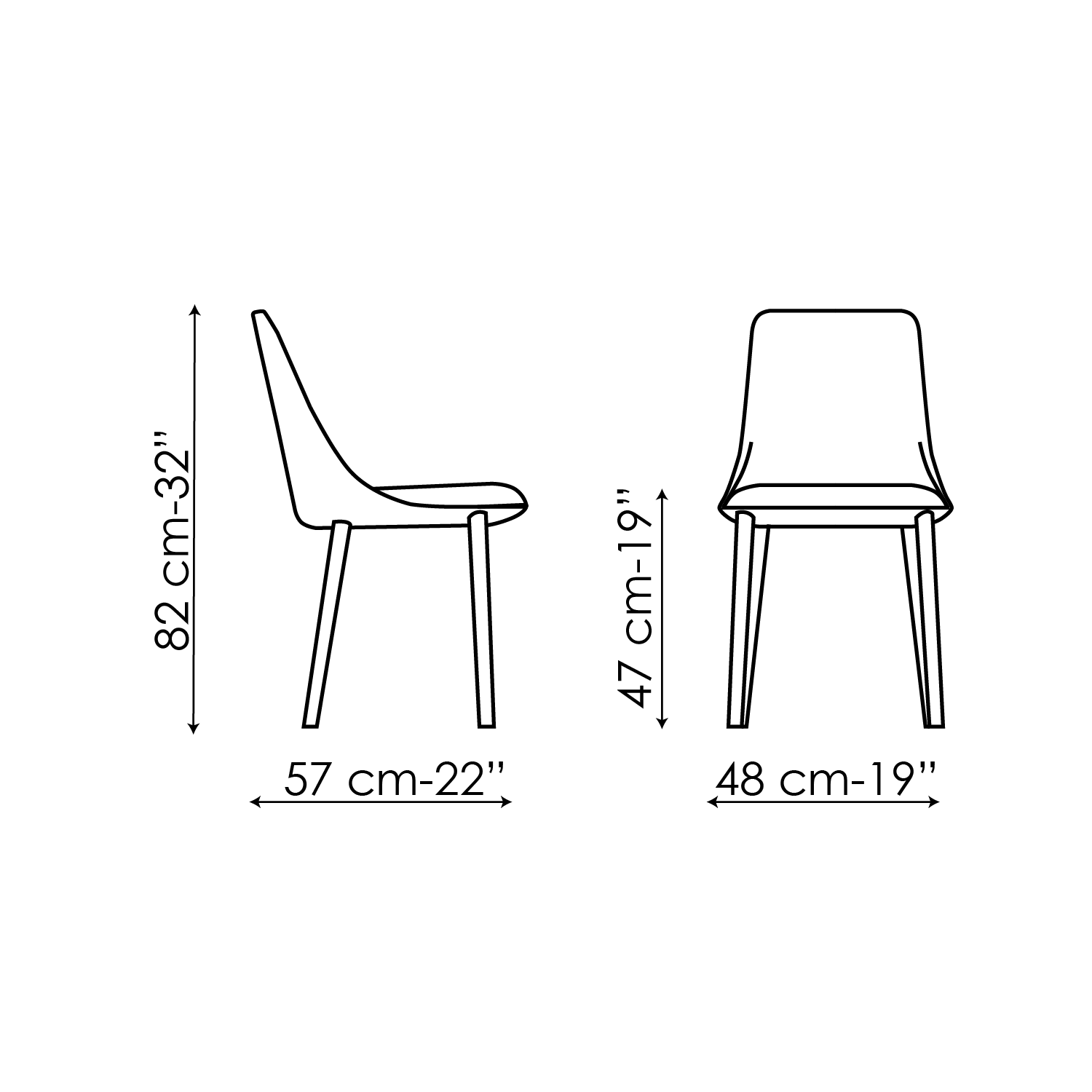 Sedia Itala Bonaldo con rivestimento tessuto