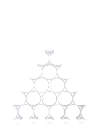 Portabottiglie Kartell Infinity vista frontale color opalino