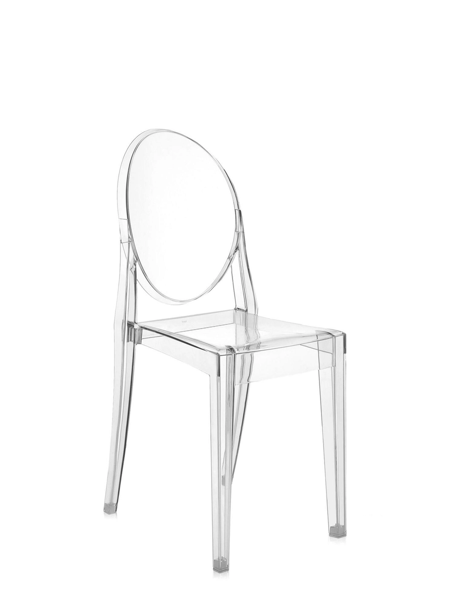 Sedia Victoria Ghost Kartell vista laterale nero coprente