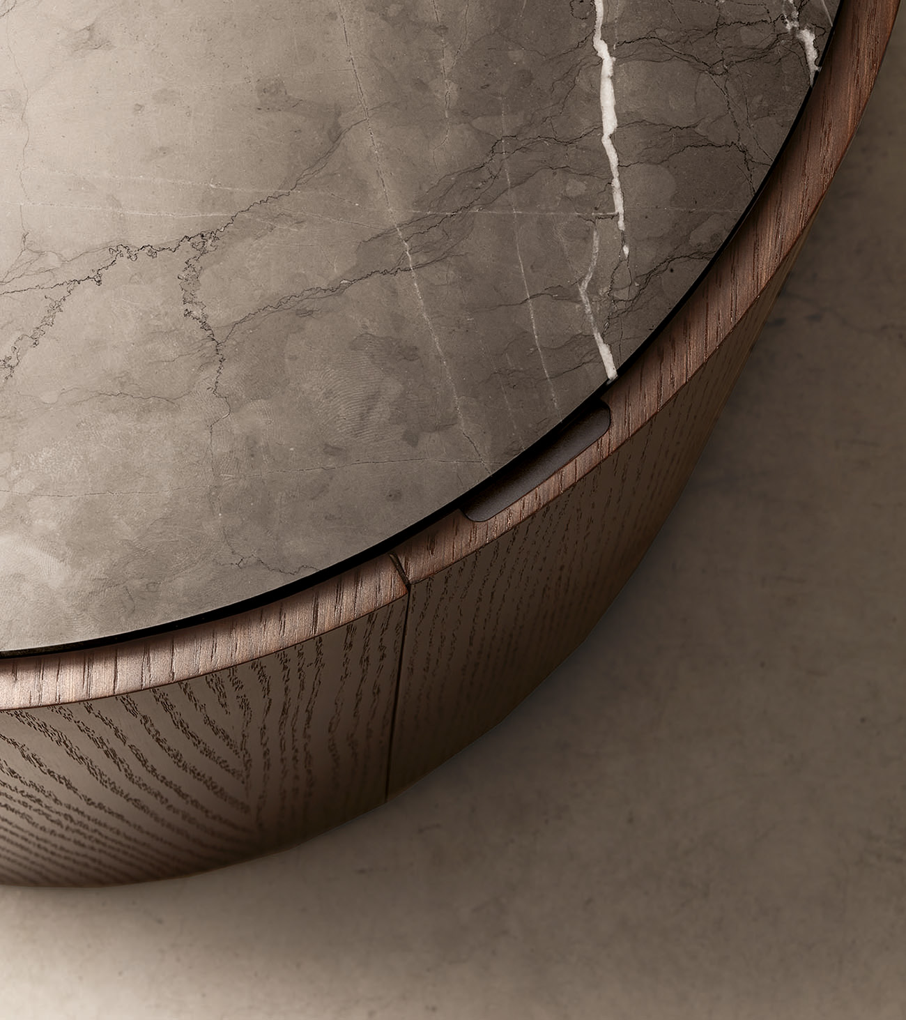 Dettaglio piano marmo comodino Top Lema