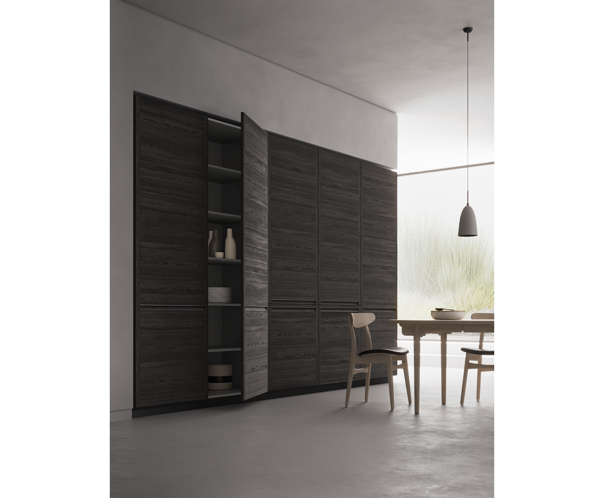 Cucina M2 Memo con finiture in sette diverse nuance
