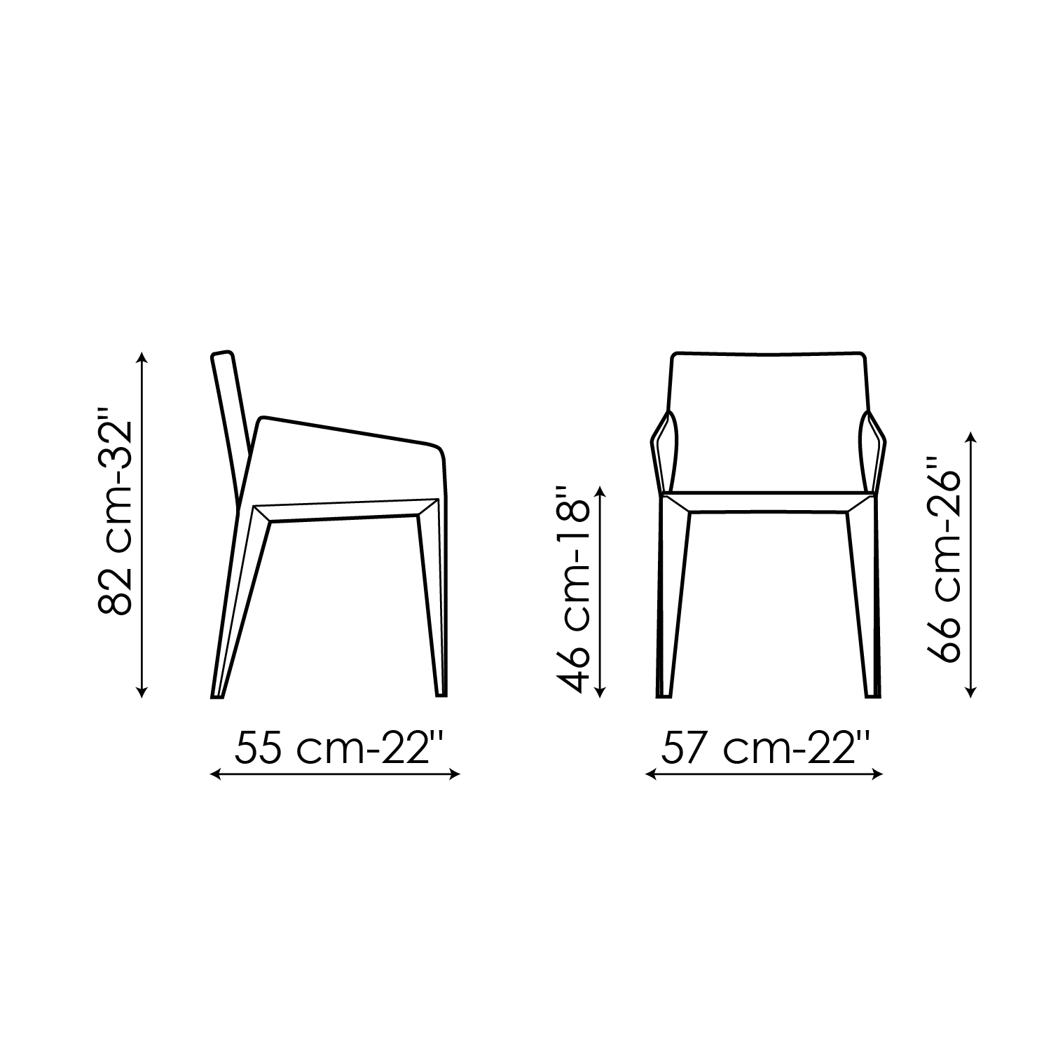 Sedia Miss Filly con braccioli e rivestimento in cuoio