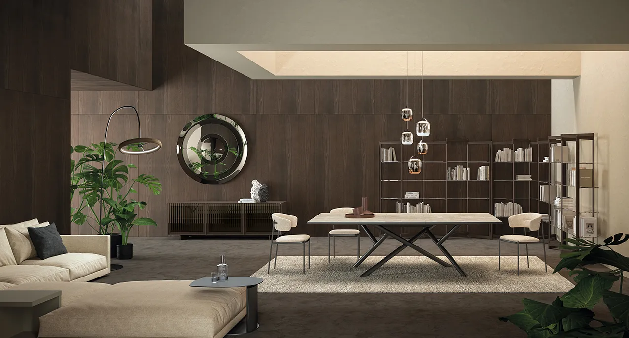 Dettaglio generale tavolo allungabile Random