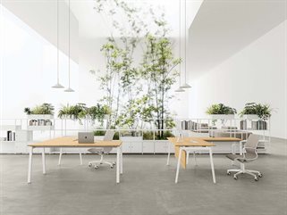 Dettaglio struttura a cavalletto scrivania DVO DV802-PAG A