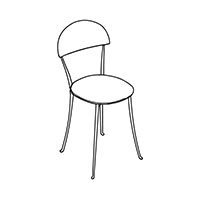 Sedia Tonietta Zanotta vista laterale con finitura alluminio lucidato