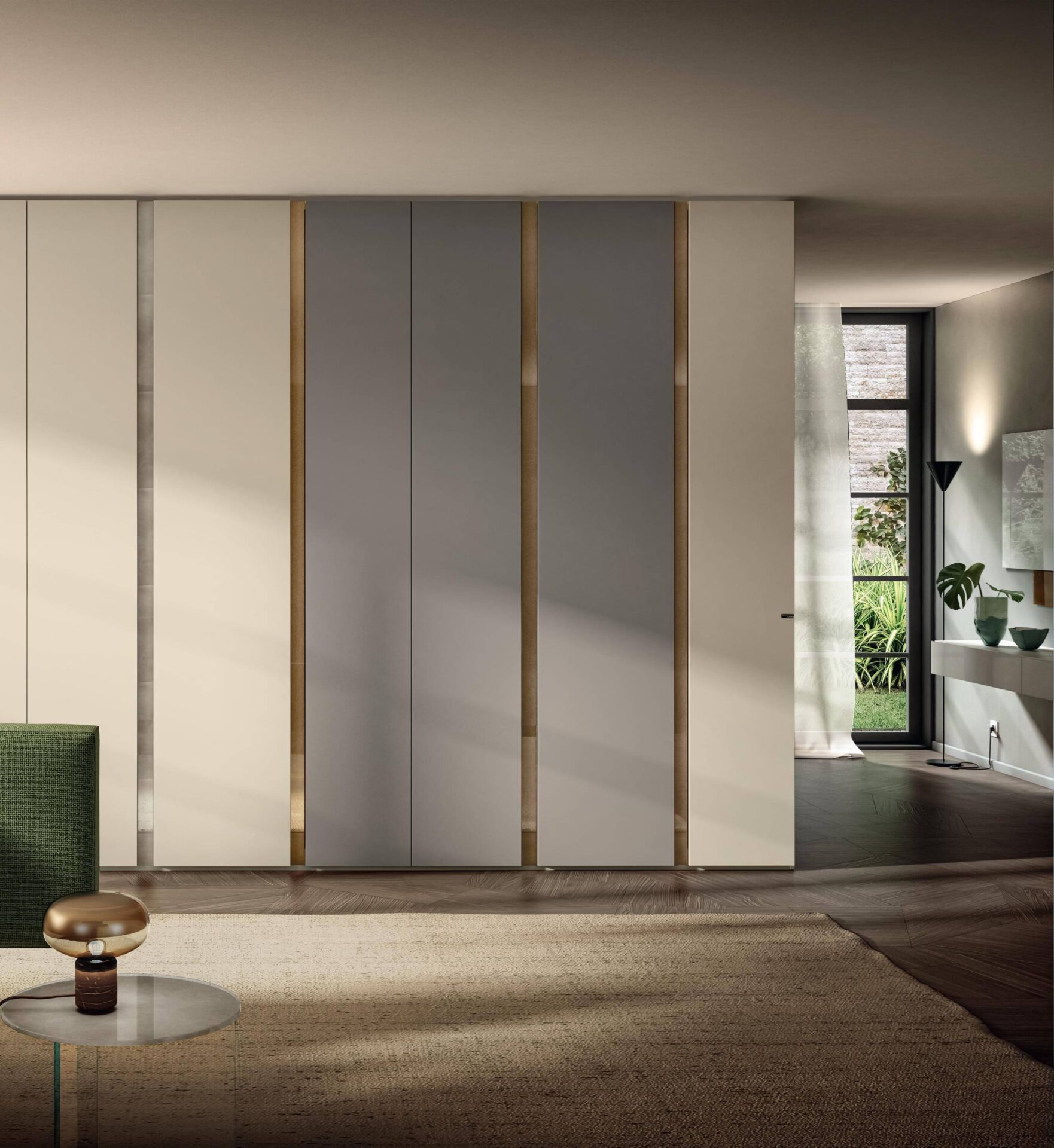 Armadio Cut modulare moderno con dettagli eleganti