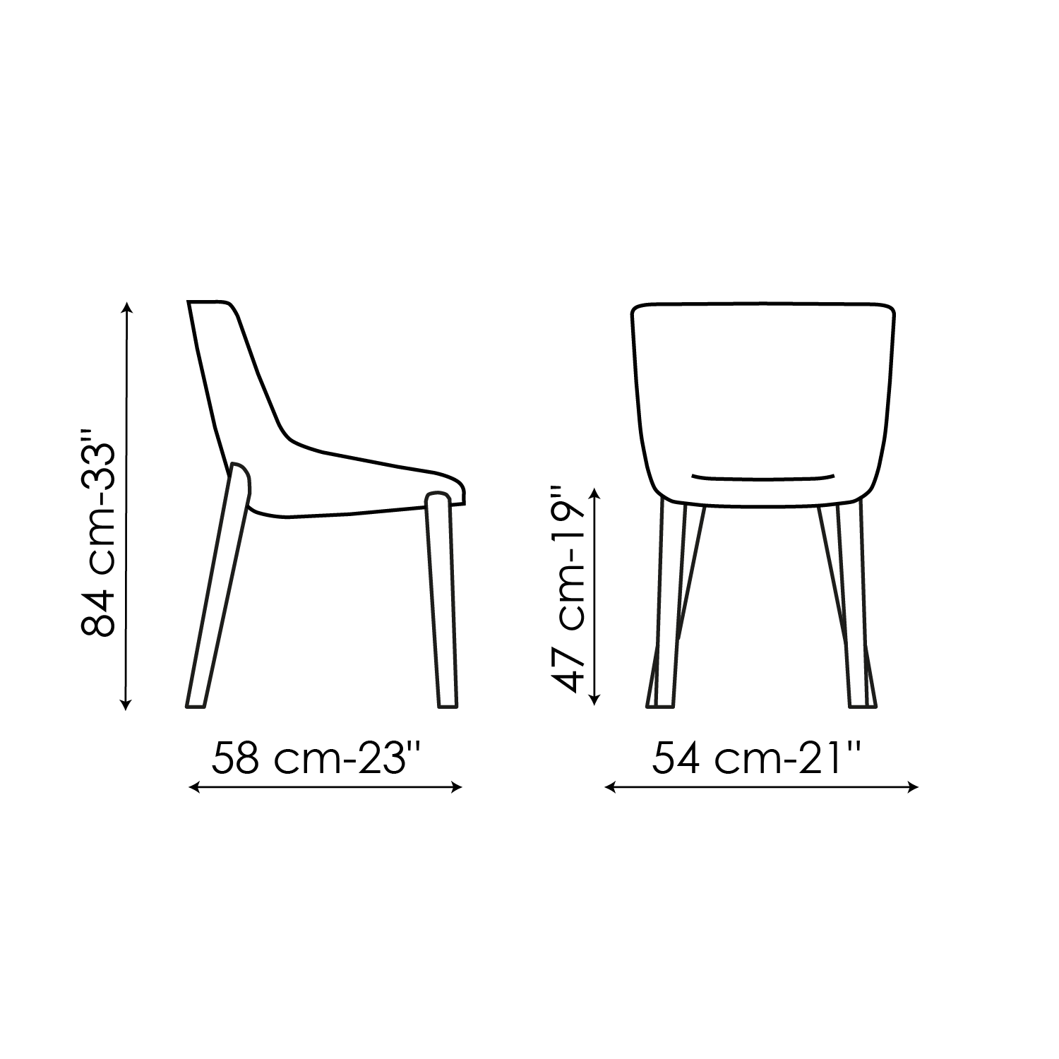 Dettaglio seduta rivestita in tessuto della sedia Artika