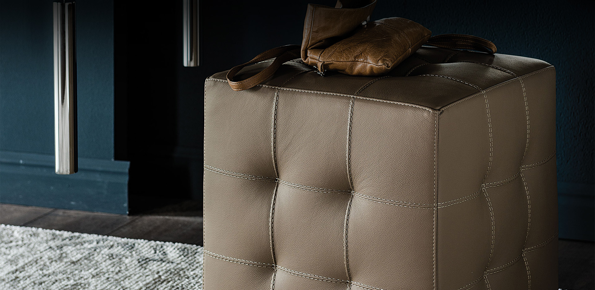 Pouf Bob Pouf con ruote in ambiente moderno