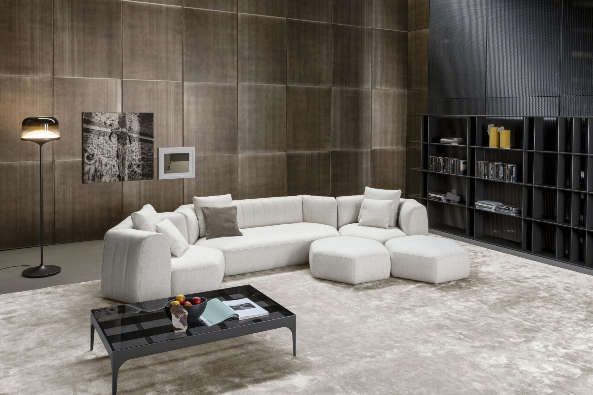 Composizione modulare del divano Panorama New in ambiente living