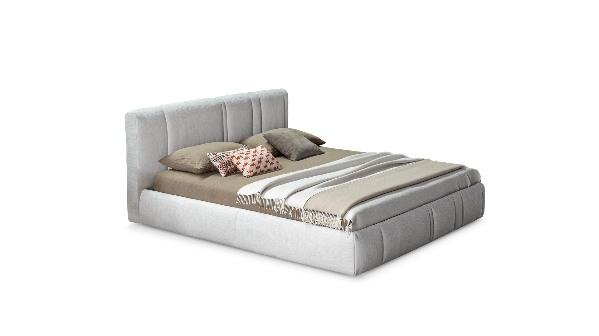 Letto matrimoniale contenitore imbottito Rigoletto Bonaldo