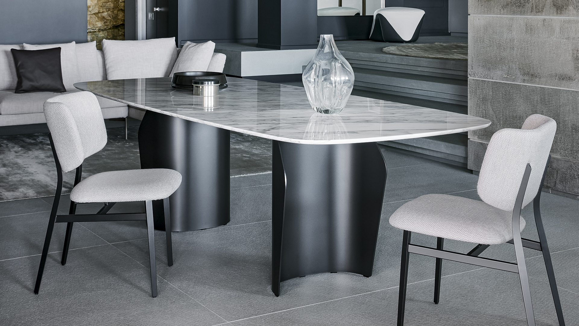 Bonaldo Tavolo Flame Vista Laterale