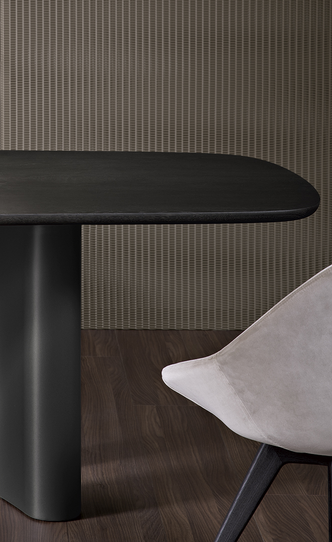Dettaglio design gambe tavolo Geometric Table Bonaldo