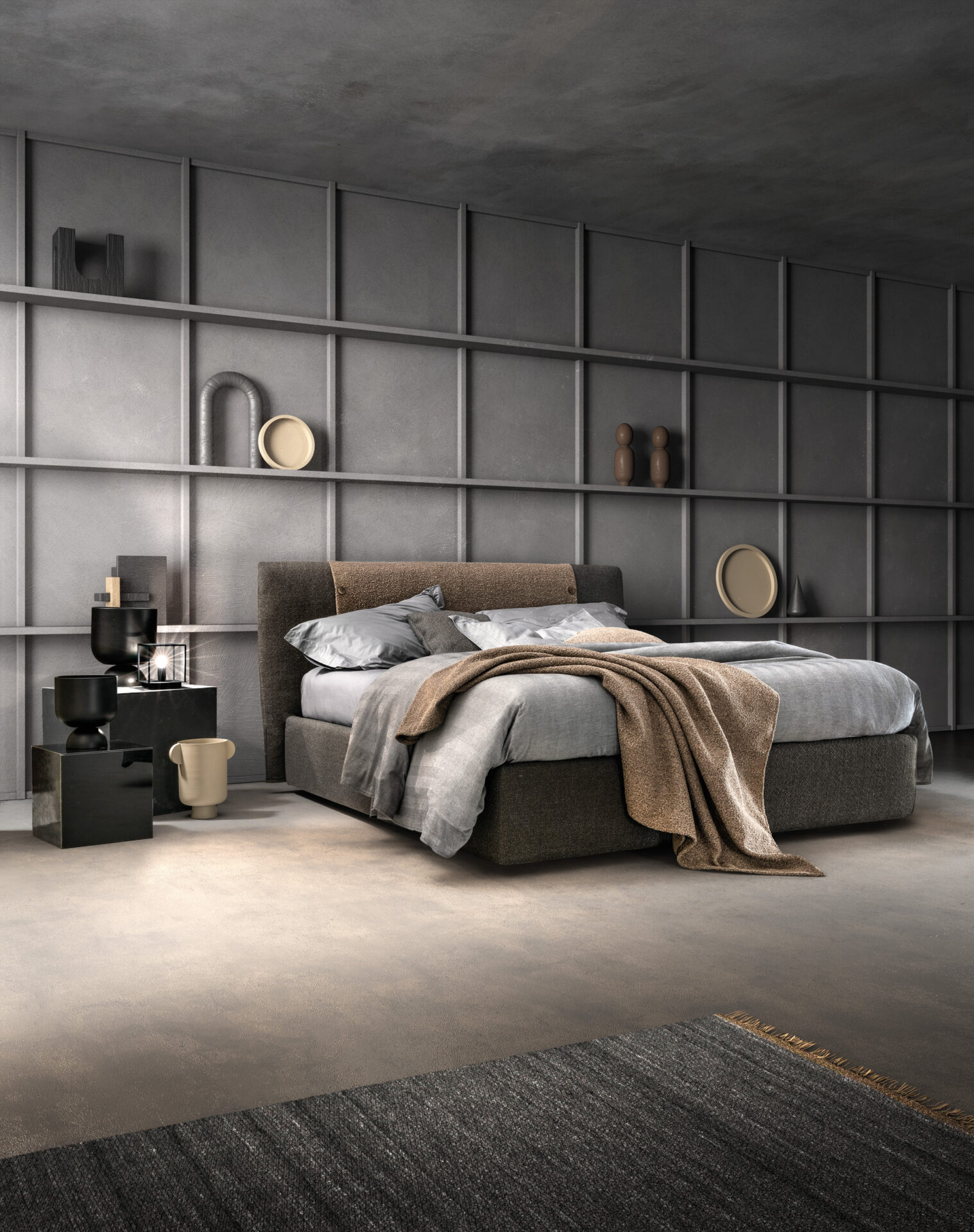 Dettaglio letto imbottito Button