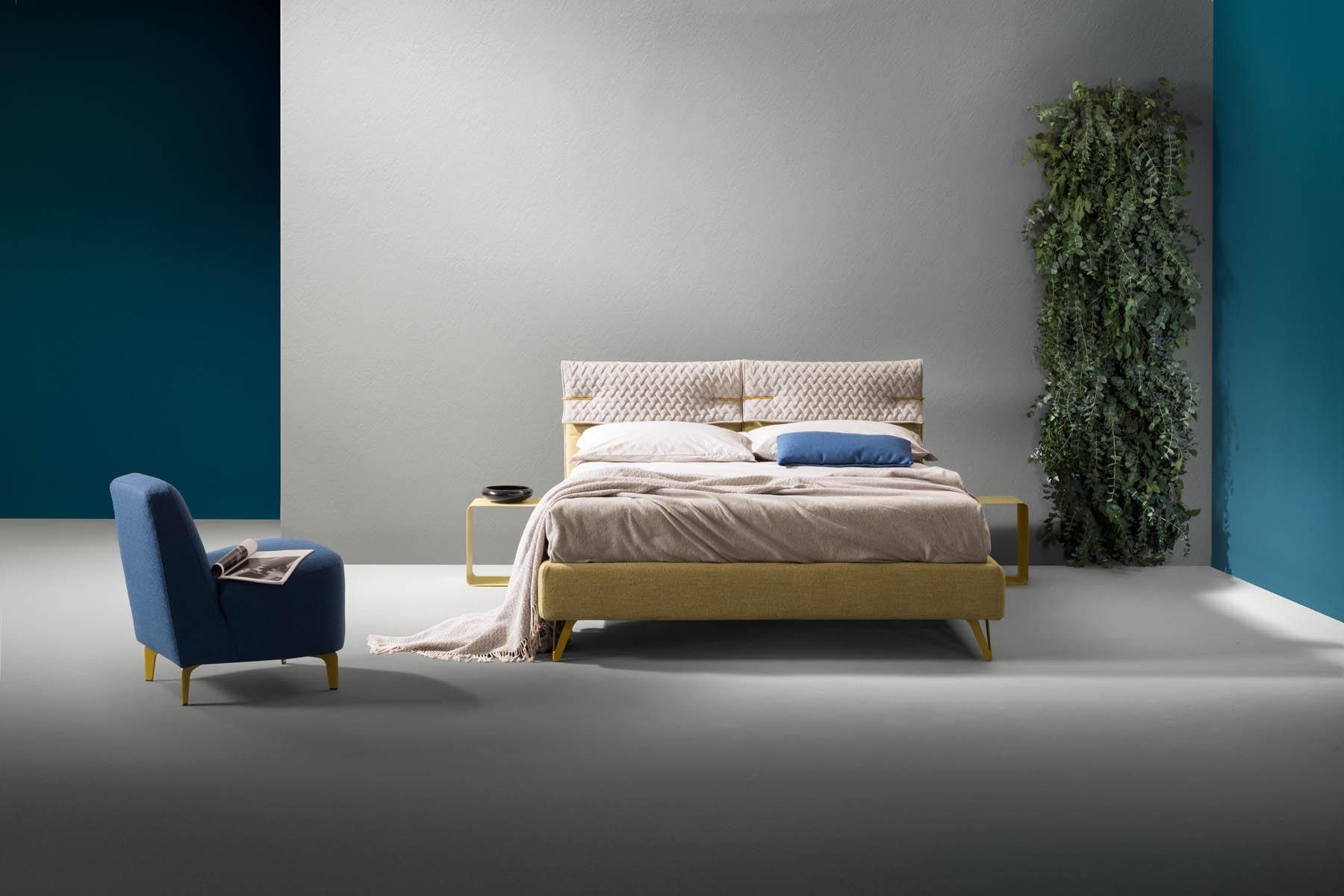 Letto imbottito Clip Samoa Divani