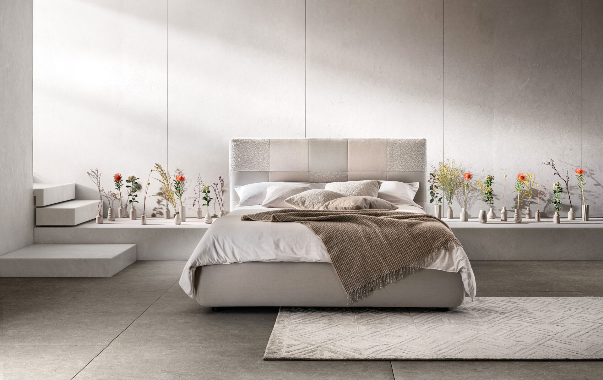 Letto imbottito Essential Samoa Divani