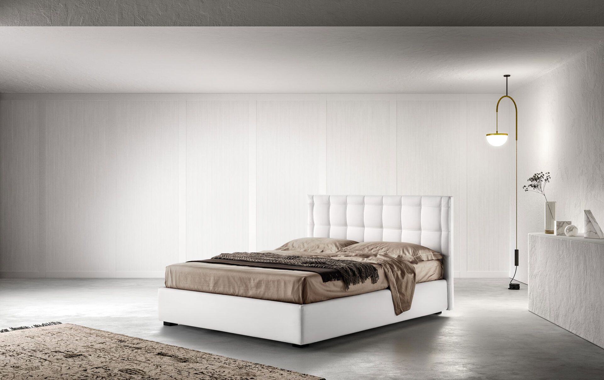 Letto imbottito Fancy Samoa Divani vista frontale