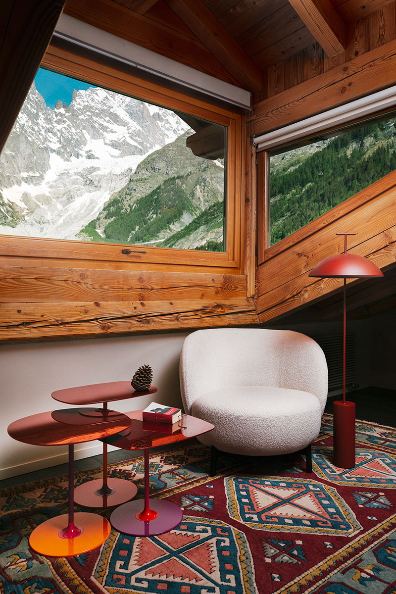 Dettaglio lampada da terra Geen-a finitura mattone