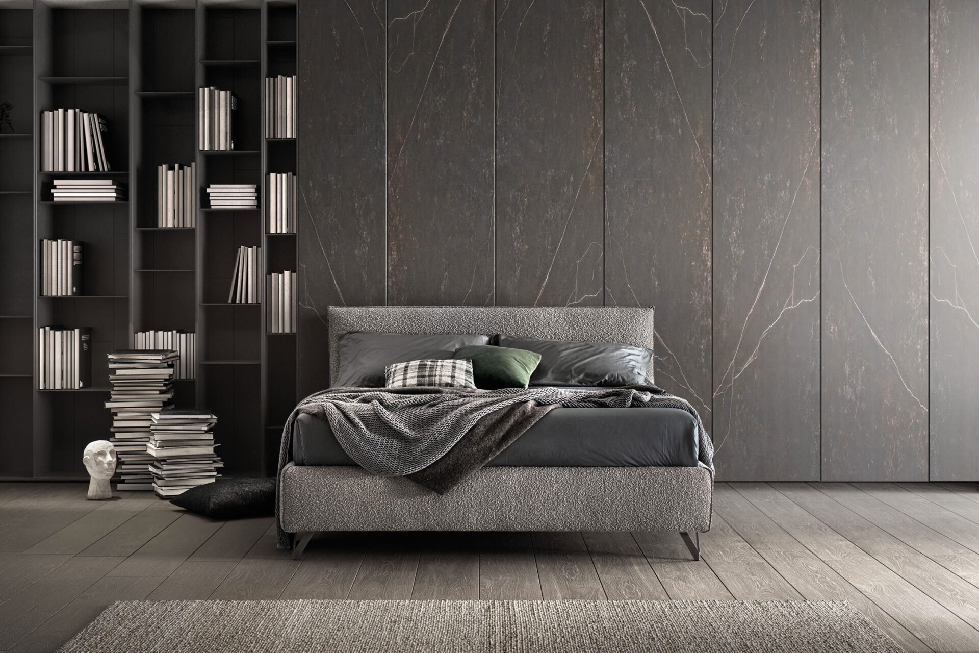 Letto imbottito Good Samoa Divani visione frontale