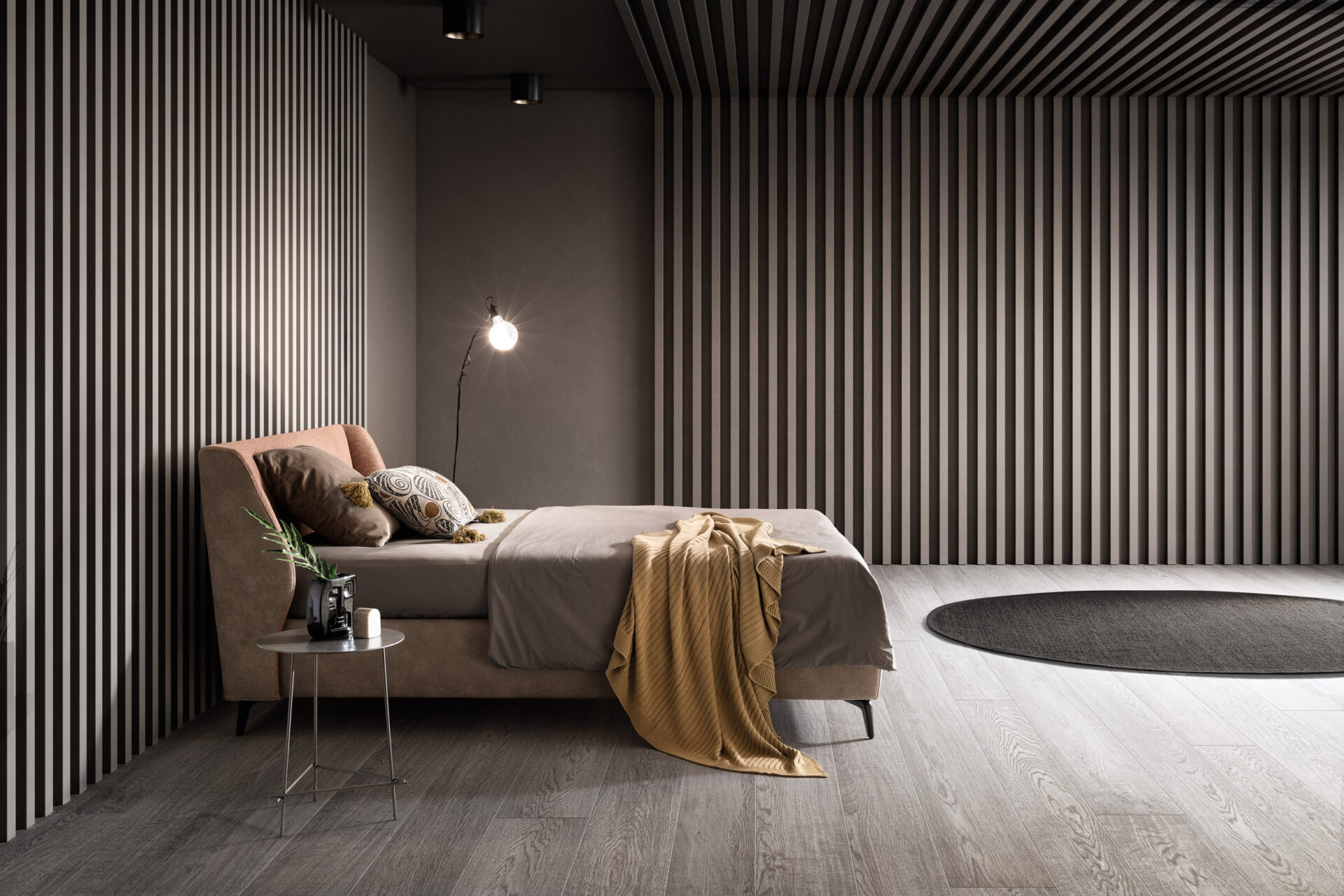 Letto imbottito Hug vista totale