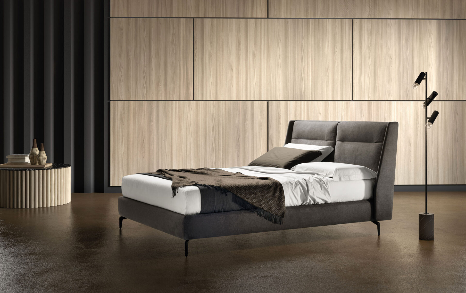 Letto imbottito Join Samoa Divani vista totale