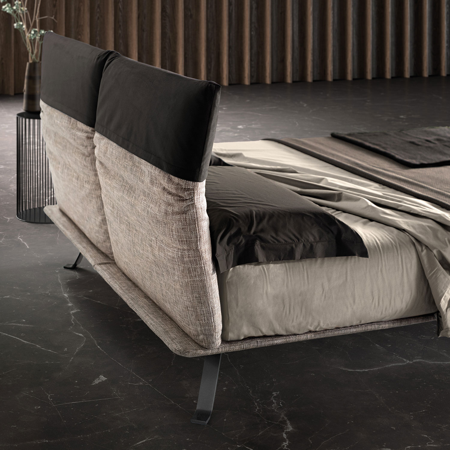 Struttura metallica verniciata letto Just