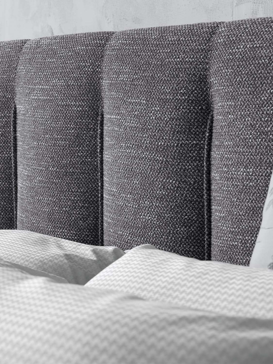 Letto matrimoniale Koi con rivestimento pelle e base contenitore