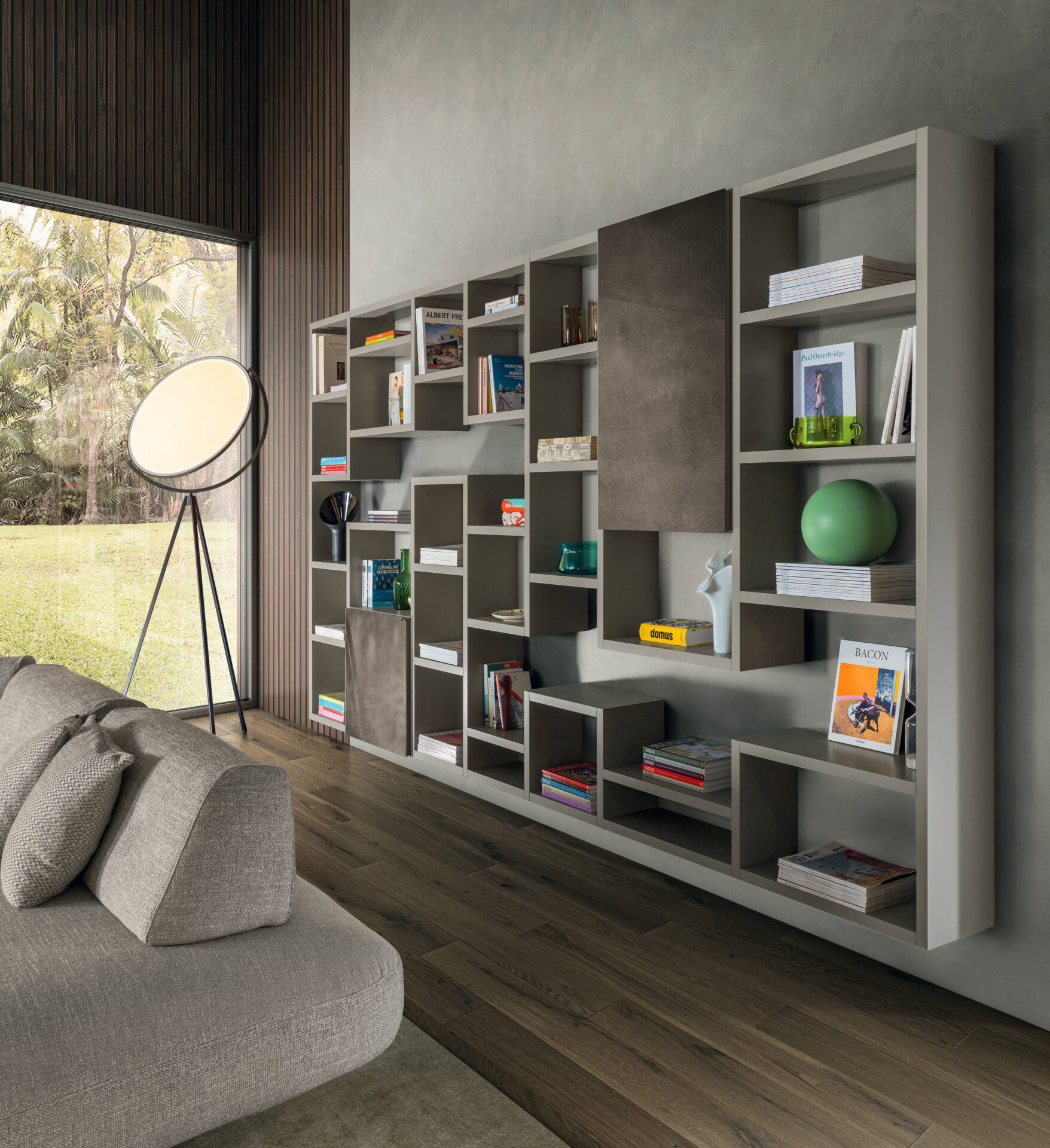 Libreria su misura 30mm Lago per soggiorno moderno
