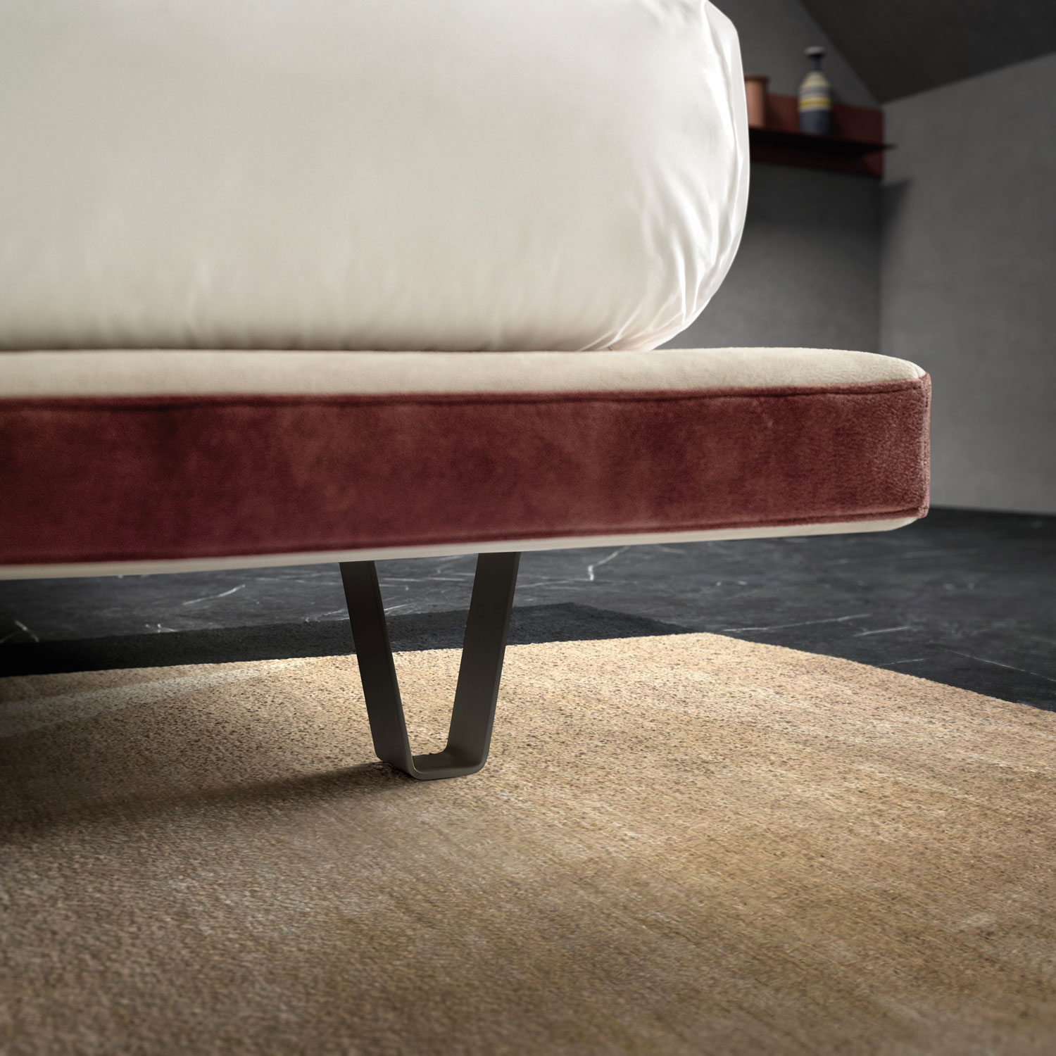 Letto imbottito Link Samoa Divani ambientazione camera