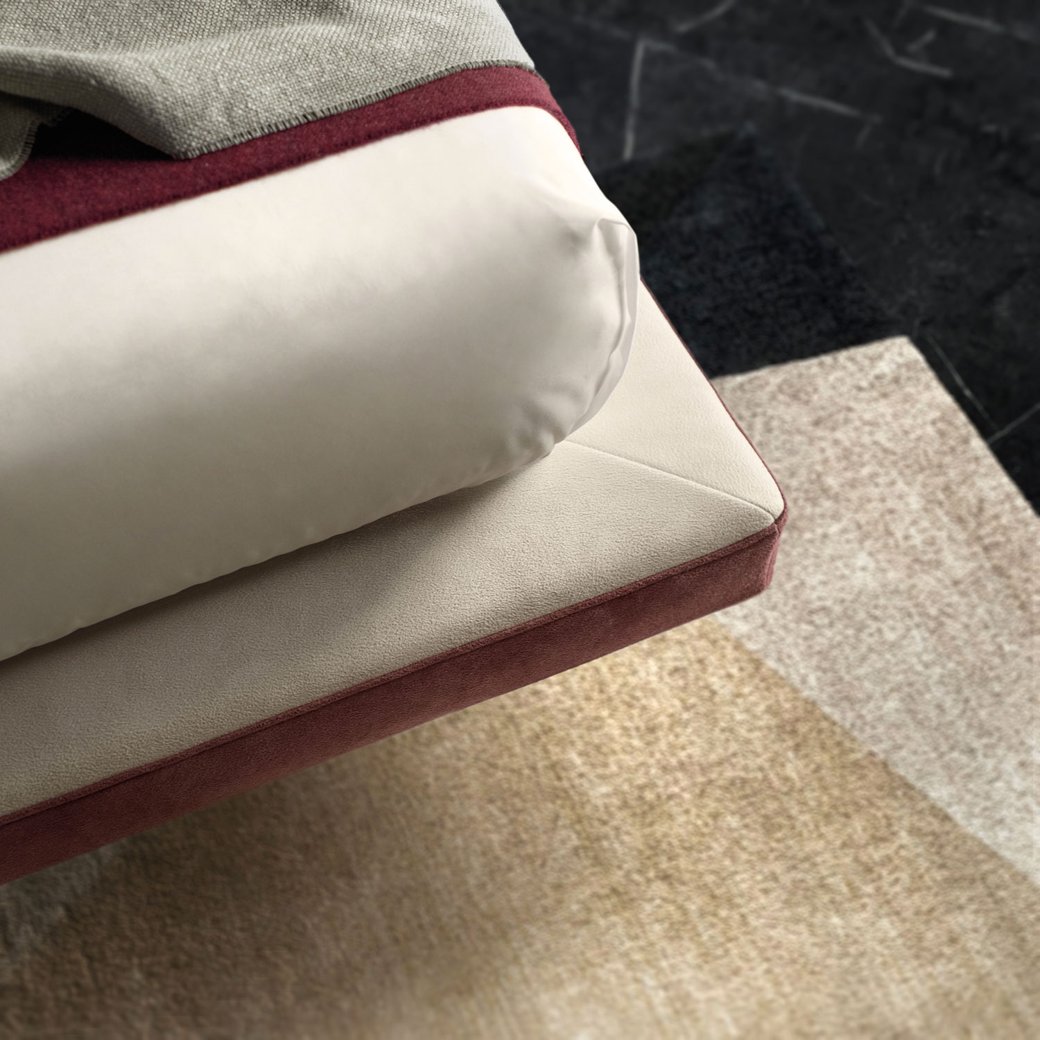 Particolare imbottitura letto Link Samoa Divani