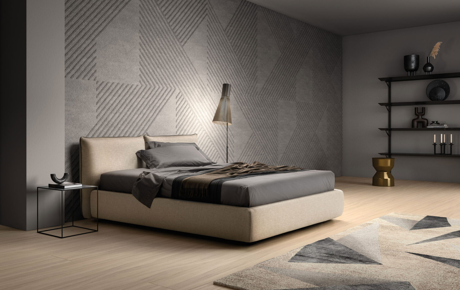 Letto imbottito Modern Samoa Divani