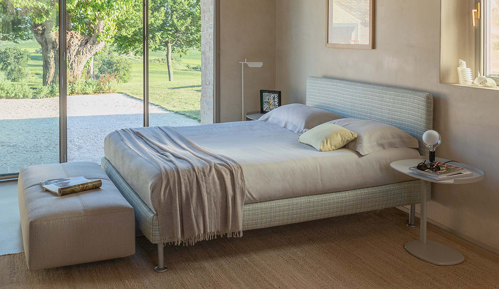 Letto Notturno Flou con rete a movimento elettrico