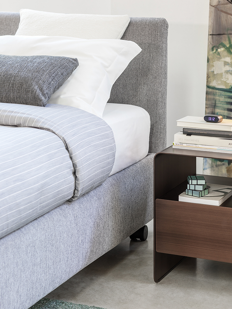 Letto Matrimoniale Imbottito Moderno Notturno Flou