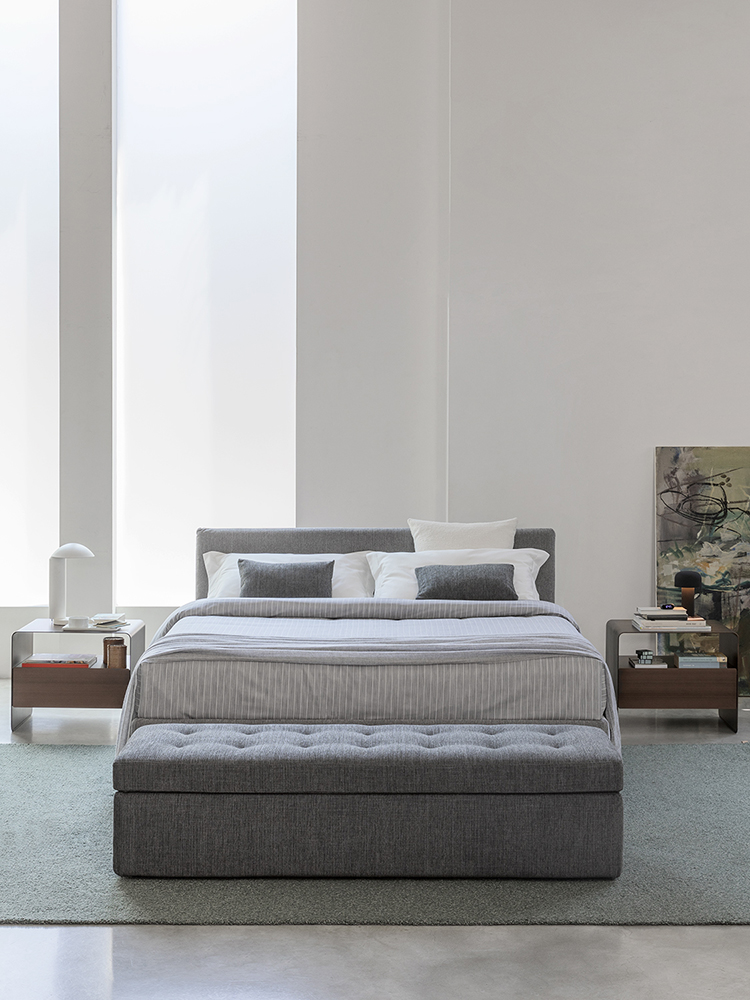 Letto Notturno Flou con base contenitore aperta