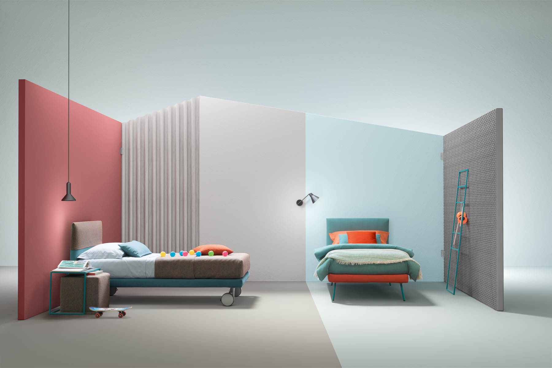 Dettaglio tessuto letto imbottito Plain