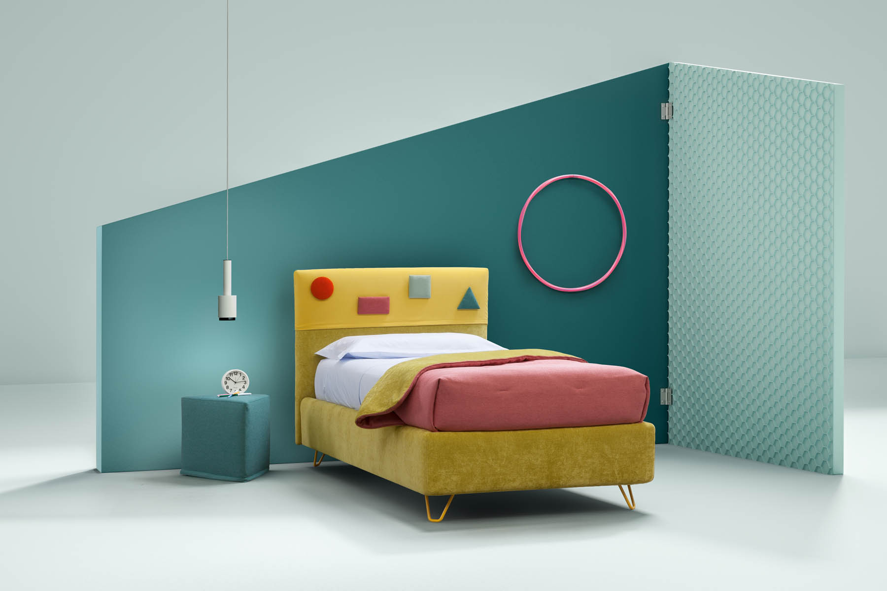 Letto imbottito Plain Samoa Divani in tessuto