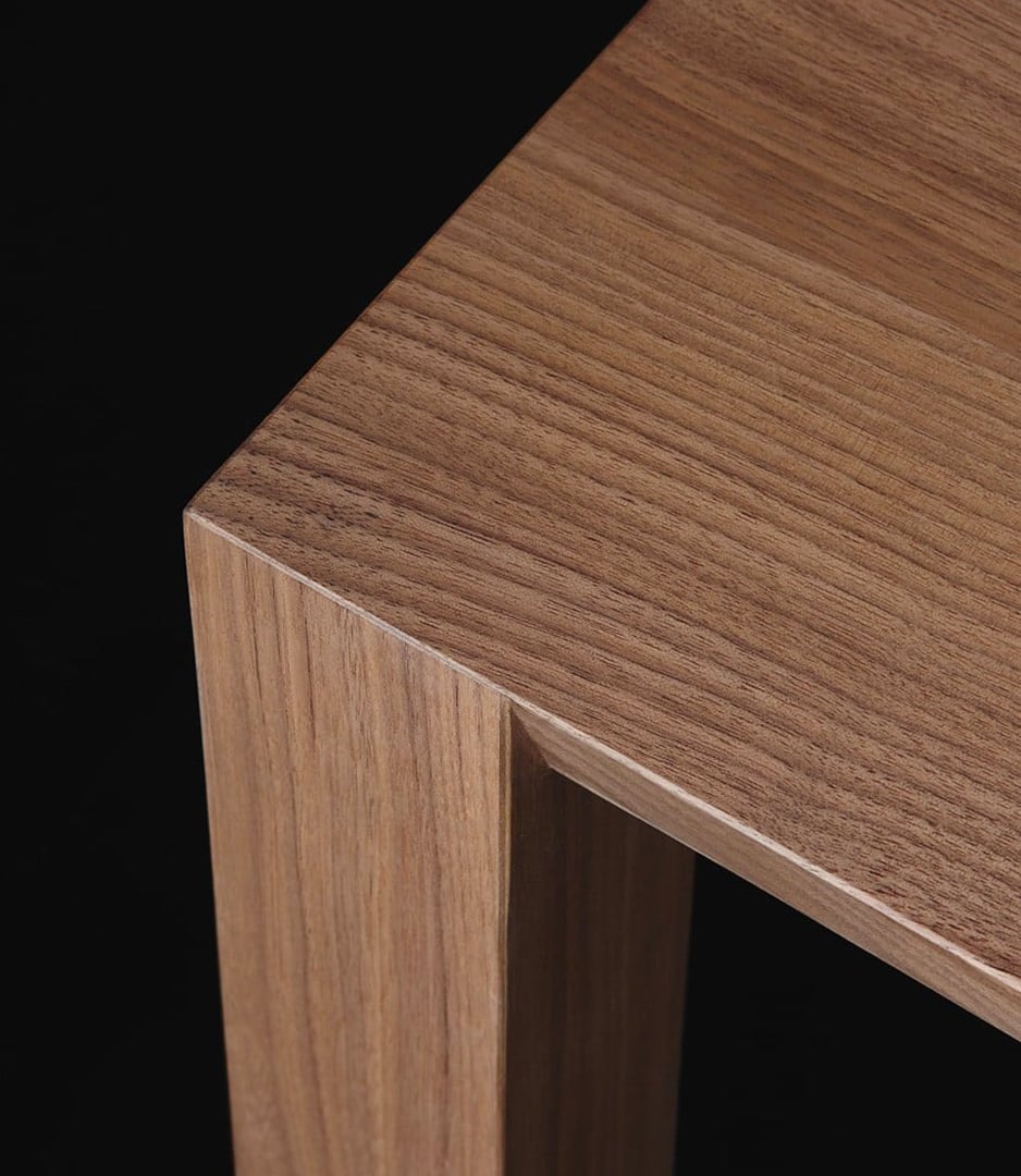 Tavolo Blade versione rettangolare in olmo nero