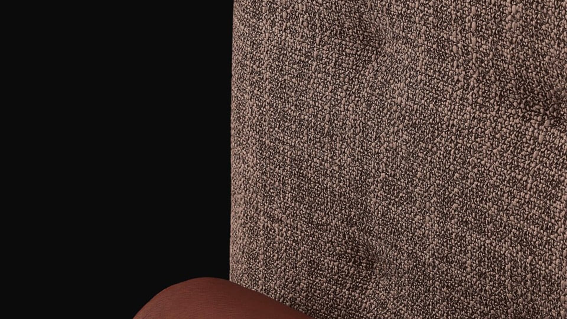 Dettaglio testata trapuntata del letto Arca Poliform