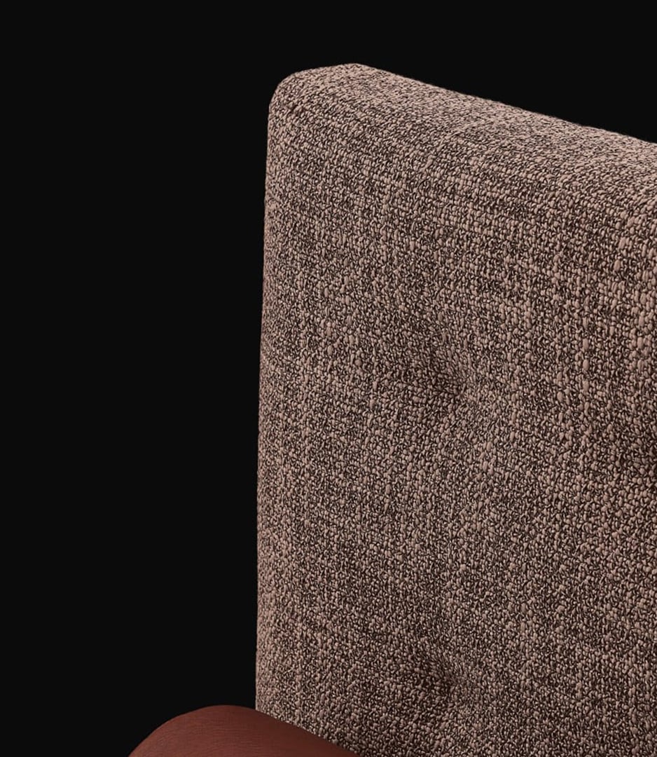 Letto Arca Poliform in tessuto con base imbottita