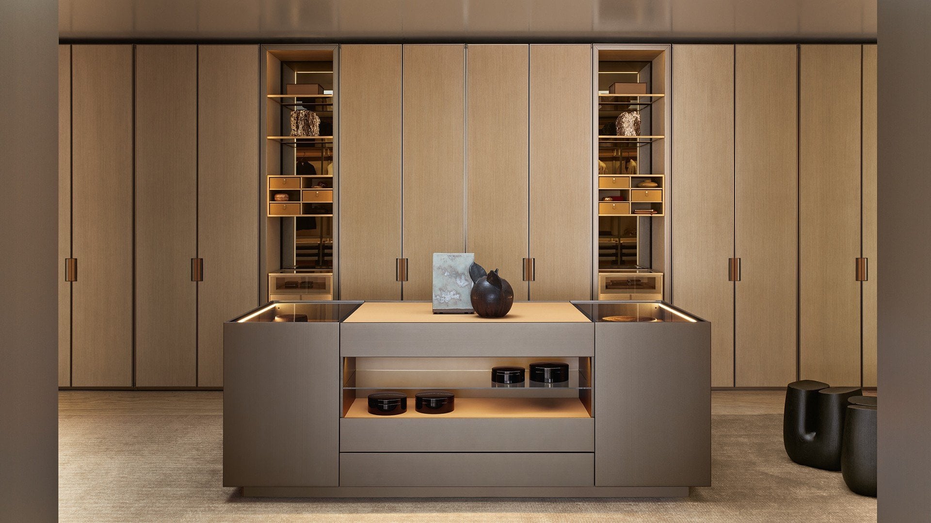 Illuminazione LED integrata nel mobile contenitore Set Up